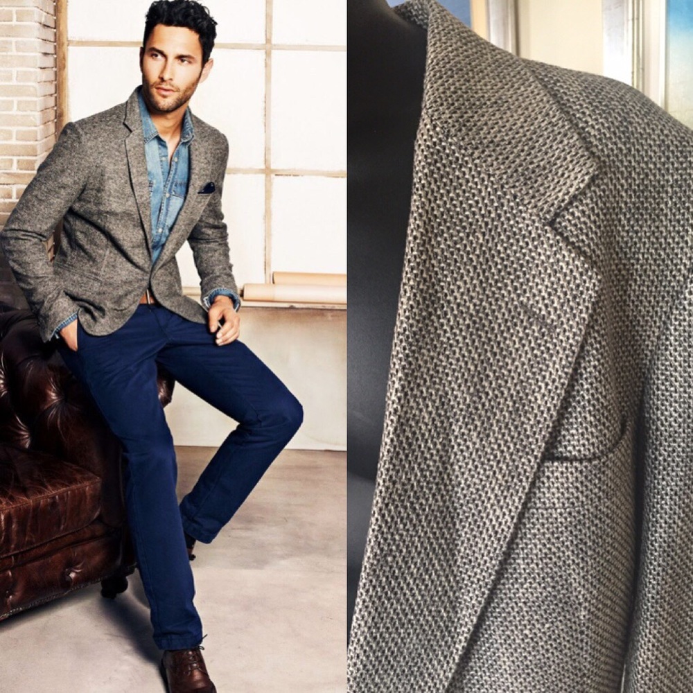 COPY - 48L Haggar Tweed Herringbone Sports Coat